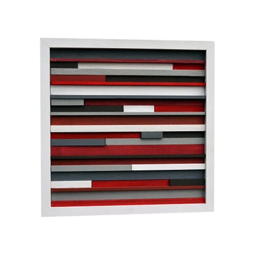 Wood Wall Art - Sculpture Reclaimed Wood - Abstract Painting on Wood - 12x12
