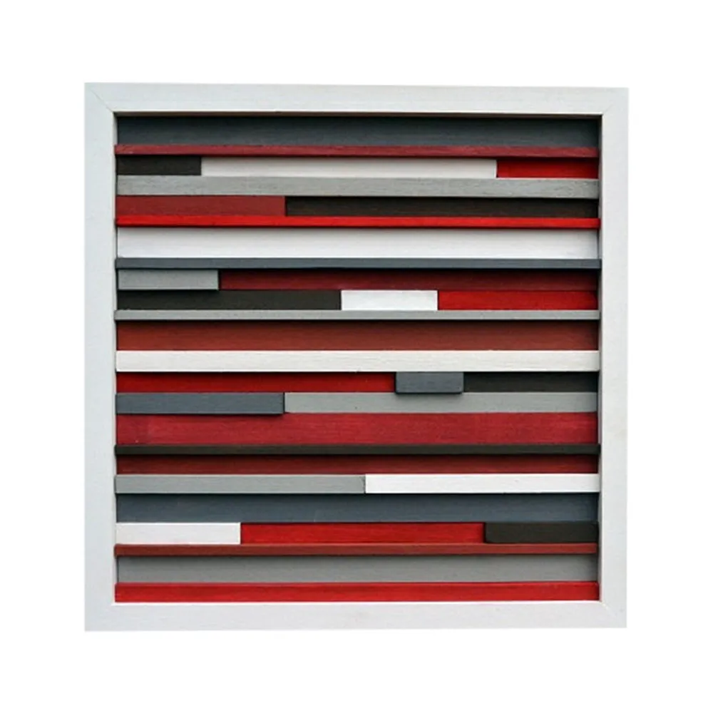 Wood Wall Art - Sculpture Reclaimed Wood - Abstract Painting on Wood - 12x12