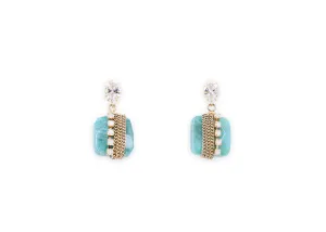 Woods fairy cubic marble studs