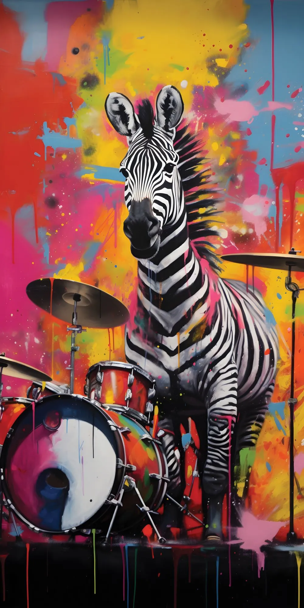 Zany Zebras Acrylic Wall Panels Home Decor Wall Panels 2440mmm x 1220mm