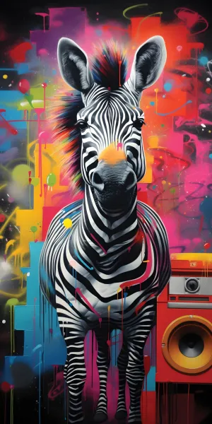 Zany Zebras Acrylic Wall Panels Home Decor Wall Panels 2440mmm x 1220mm