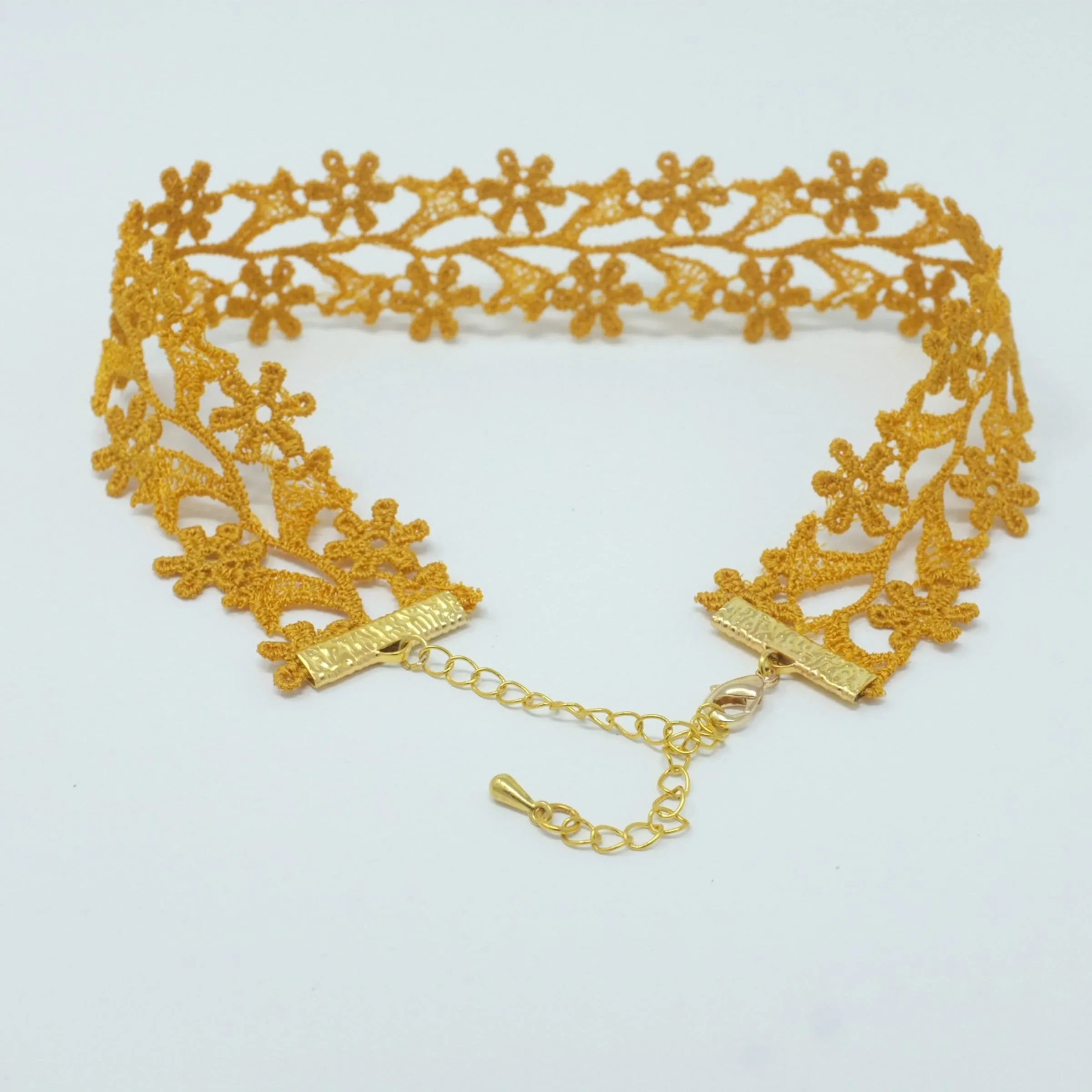 Zara Mustard Yellow Wide Choker Necklace