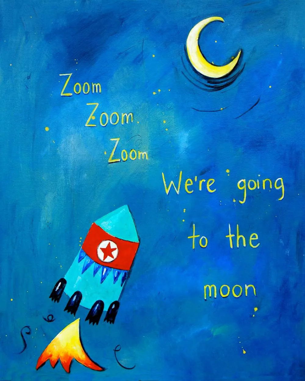 Zoom Zoom Zoom  - Nursery Quote Art